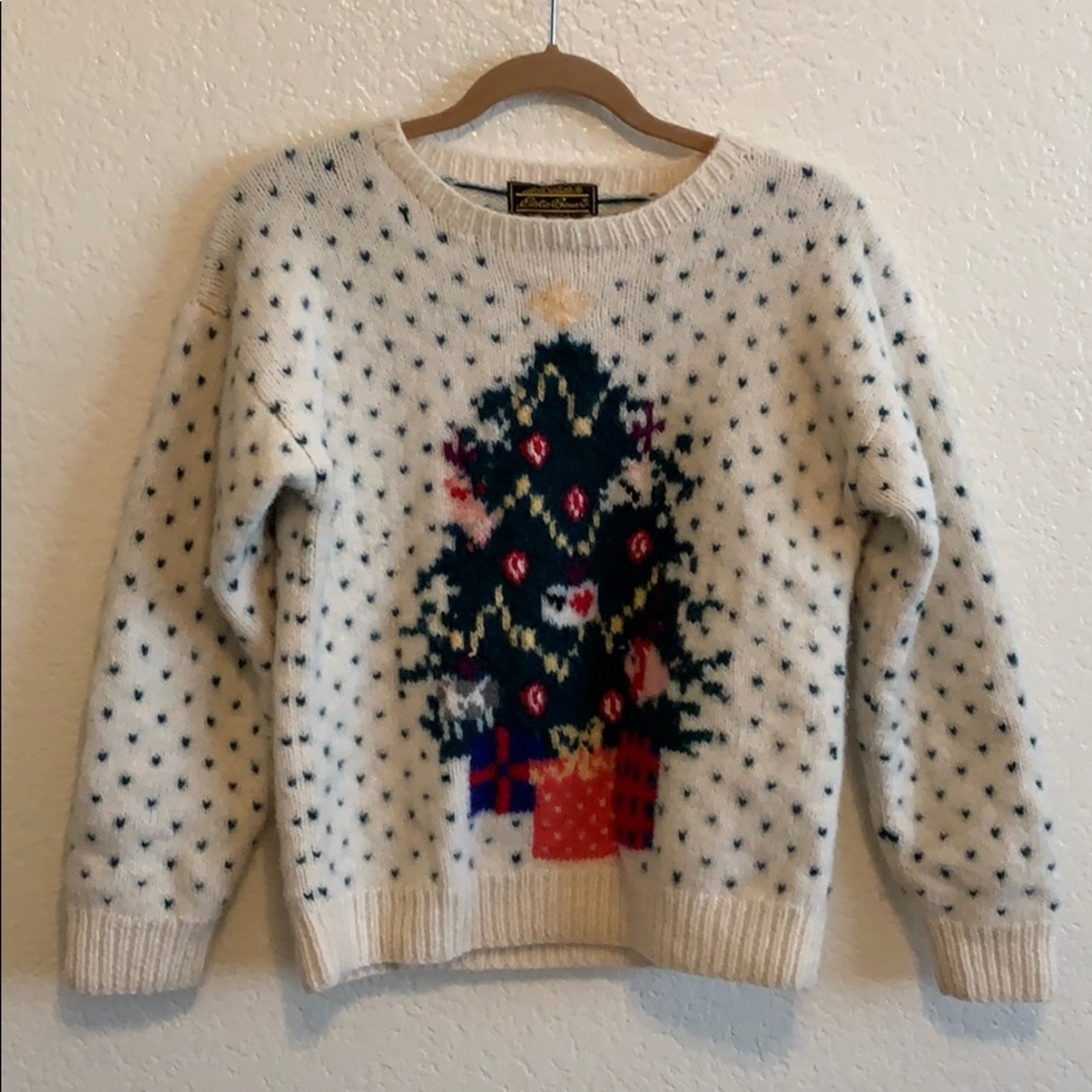 Eddie Bauer vintage wool Christmas sweater